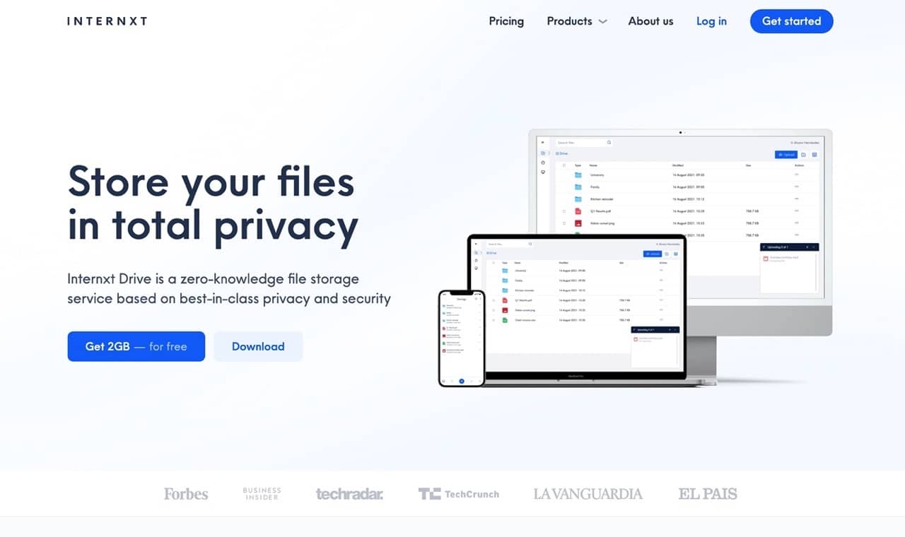 Internxt Drive 致力於保護隱私雲端硬碟,免費 2 GB 可同步電腦手機資料 Internxt Drive 致力於保護隱私雲端硬碟,免費 2 GB 可同步電腦手機資料