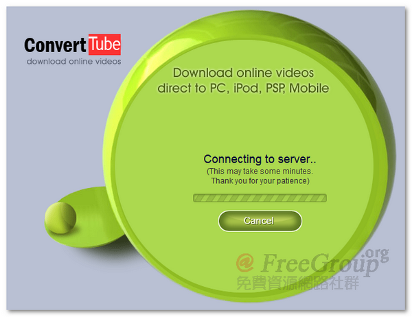 ConvertTube - 線上YouTube轉檔工具，將影片轉為MPG, MOV, 3GP, FLV, MP3和MP4六種格式。