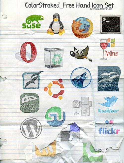 colorstroked-free-hand-icon-set