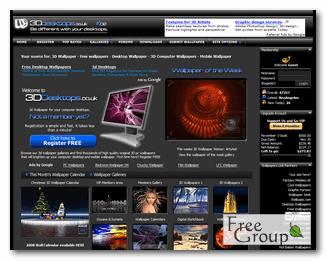 3D Desktops UK - 國外的免費3D 桌布網站。 - 免費資源網路社群