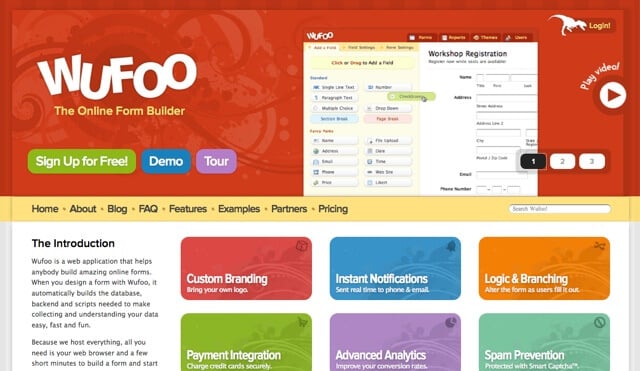 Wufoo 免費網頁表單設計、製作工具