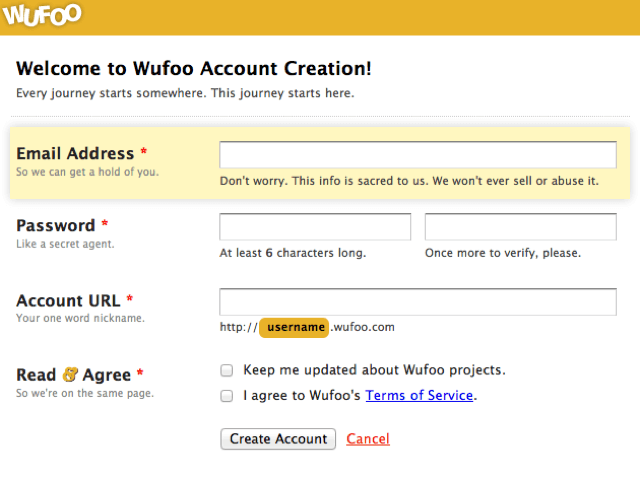 Wufoo 免費網頁表單設計、製作工具