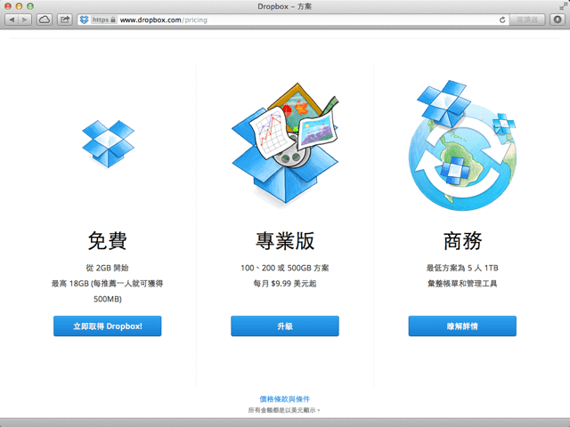 Dropbox專題 我能使用多少儲存空間 四