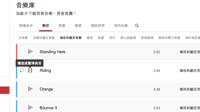 Youtube 推出全新音軌庫 免費下載高音質mp3 背景音樂