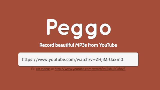 Peggo 線上將 YouTube 影片錄音，下載為 MP3 或 MP4 格式