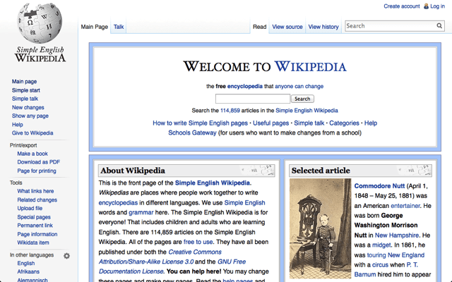 Simple English Wikipedia 簡單英語維基百科，讓你不怕菜英文！
