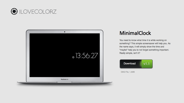 MinimalClock 為 Mac 加入簡約風時鐘螢幕保護程式