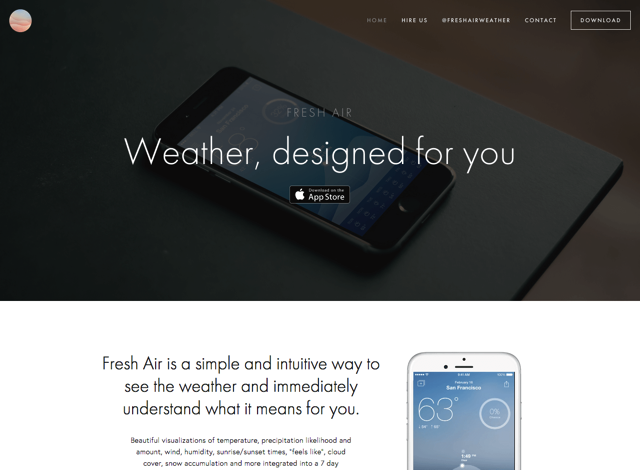 Fresh Air Weather 簡單、極具設計感天氣應用，結合手機行事曆、通知中心功能（iOS App）