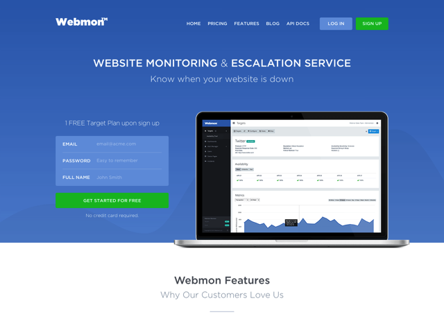 Webmon 免費伺服器監測服務，支援 HTTP、DNS、ICMP、FTP、SMTP 和 TCP 協定