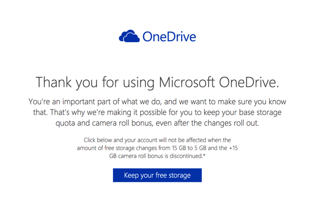 OneDrive 全面縮減容量，開啟這網頁避免空間被降為 5 GB！