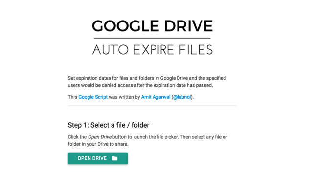 Expire Google Drive Files 讓 Google 雲端硬碟共用連結在指定時間後自動失效