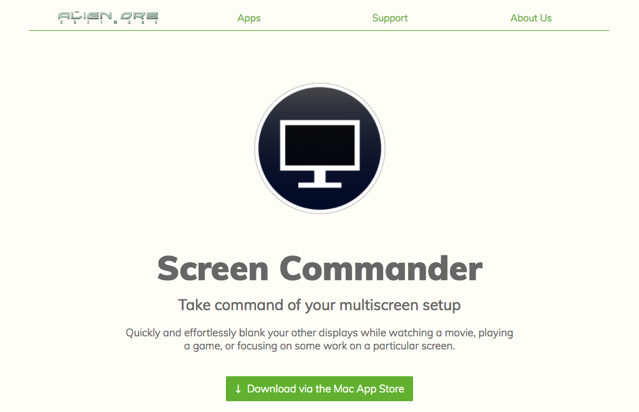 Screen Commander 在看電影、玩遊戲時快速關閉其他螢幕，雙螢幕多螢幕必備！（Mac）