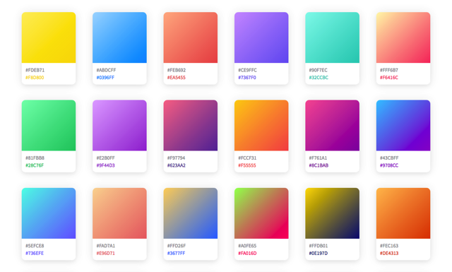 Coolhue 最酷的漸層色背景色卡產生器 快速產生背景css3 語法