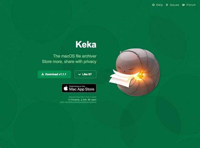 Keka 免費 macOS 檔案壓縮工具，中文介面支援常見壓縮格式