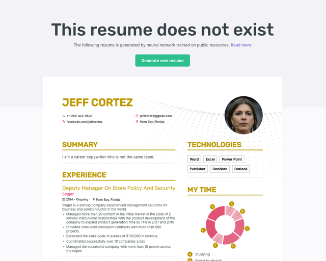 This Resume Does Not Exist