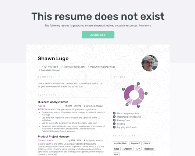 This Resume Does Not Exist