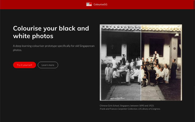 ColouriseSG 讓黑白照片變彩色！以 50 萬張舊相片深度學習的上色工具