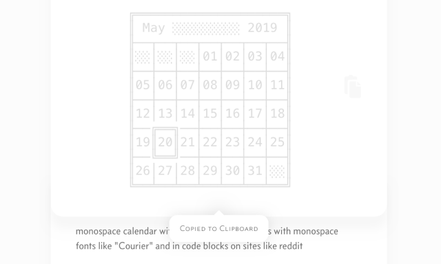 Unicode Calendar Generator