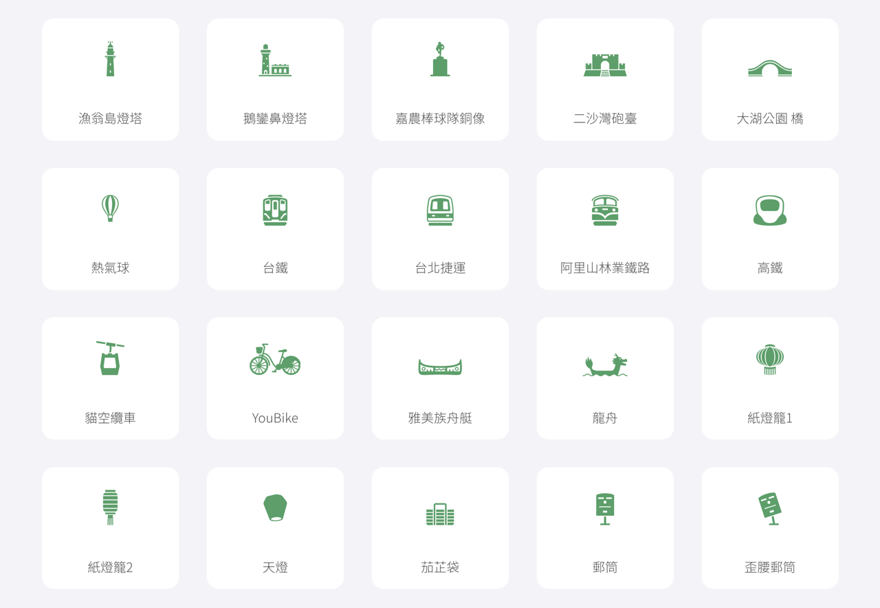 Taiwan Icon Font 屬於台灣的免費圖示 收錄台北101 珍珠奶茶等圖案