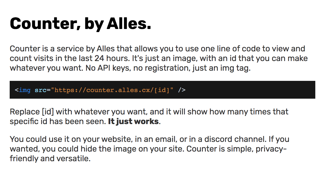 Counter by Alles