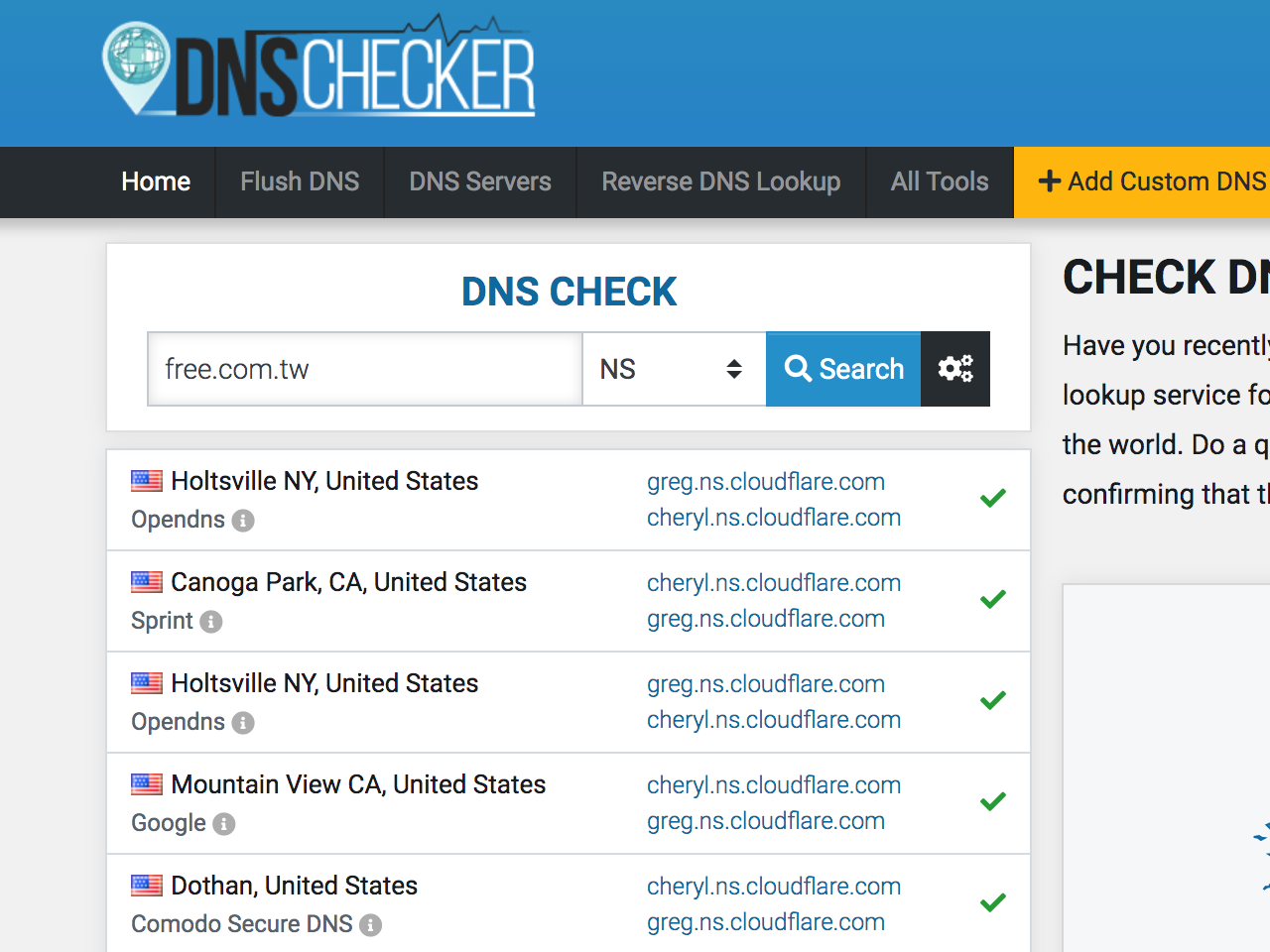 DNS Checker DNS 