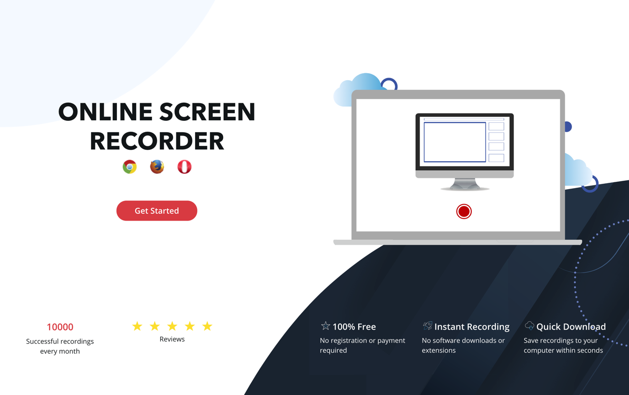 ScreenApp.io 透過瀏覽器進行螢幕錄影，可選擇錄製應用程式或網頁畫面