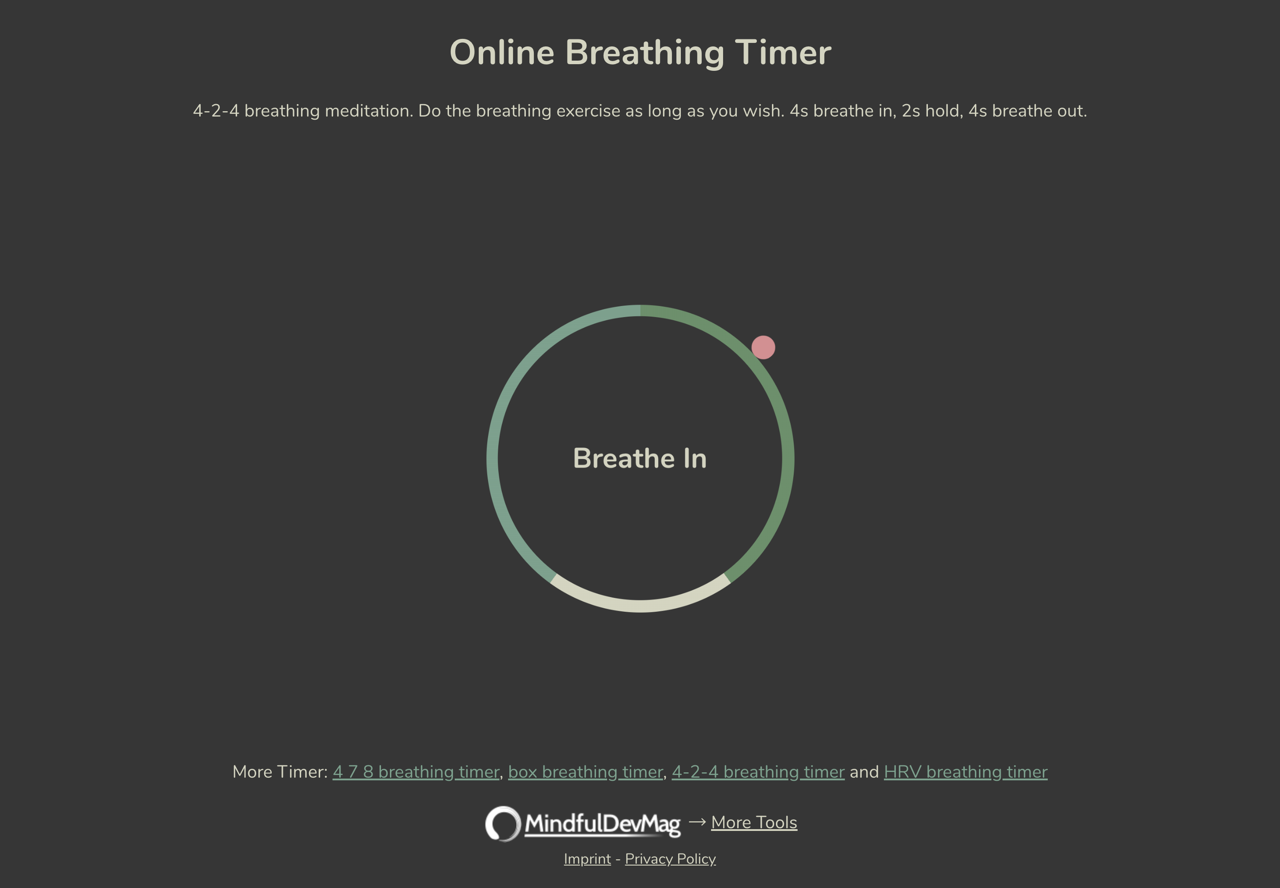 Free Online Breathing Timer 線上呼吸法計時器，以呼吸練習讓身體放鬆