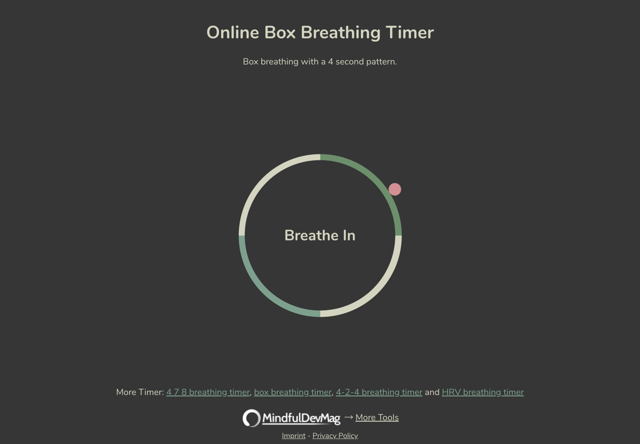 Free Online Breathing Timer 線上呼吸法計時器，以呼吸練習讓身體放鬆