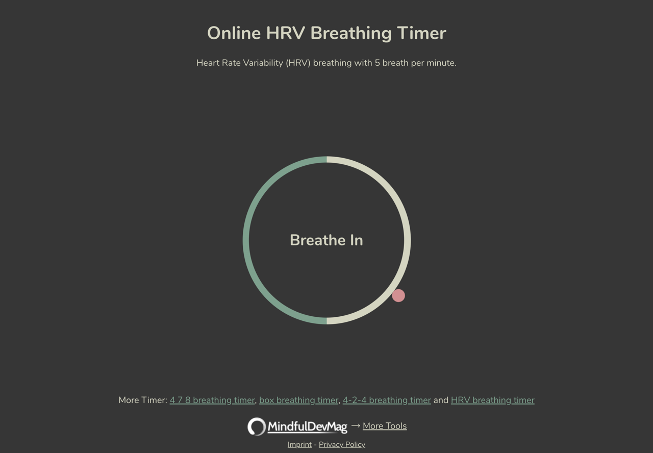 Free Online Breathing Timer 線上呼吸法計時器，以呼吸練習讓身體放鬆