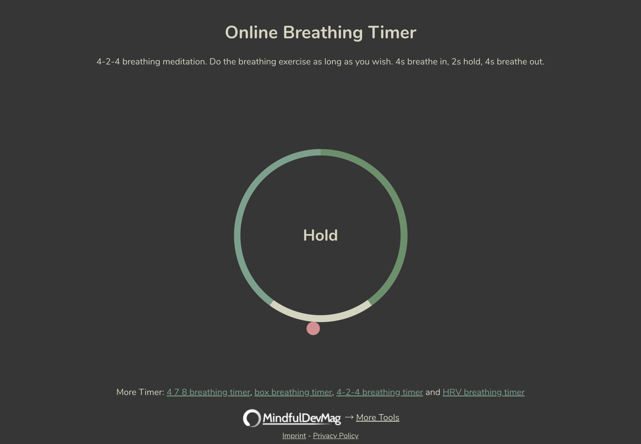 Free Online Breathing Timer 線上呼吸法計時器，以呼吸練習讓身體放鬆