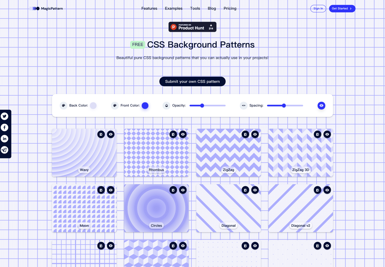 Css Background Patterns 免費背景圖產生器 可建立純css 背景素材 Laptrinhx