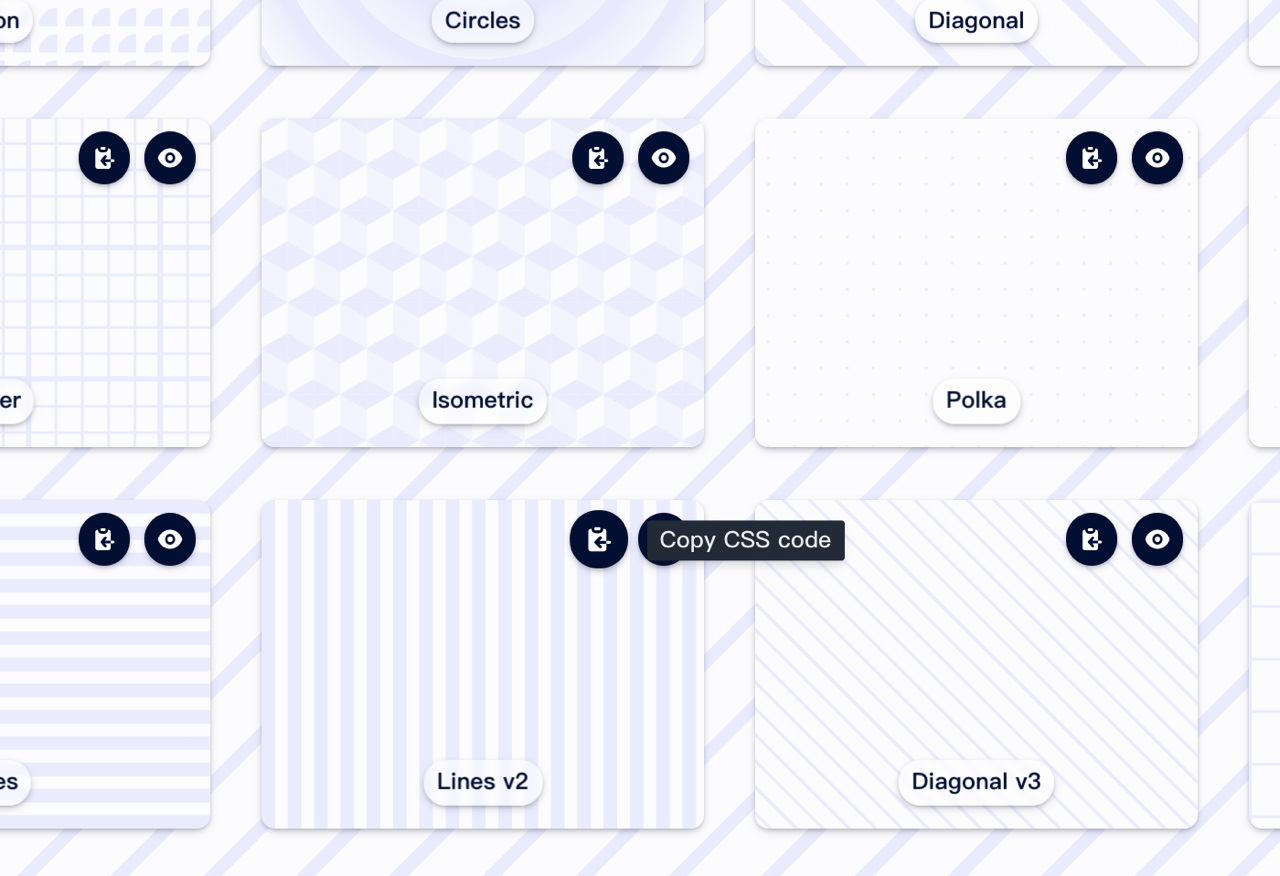 CSS Background Patterns 免費背景圖產生器，可建立純CSS 背景素材 