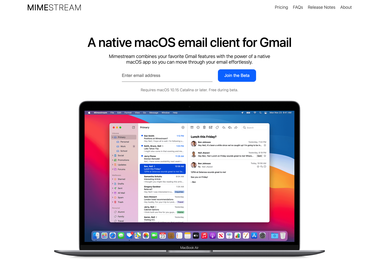 Mimestream 在 Mac 實現最佳 Gmail 使用體驗，兼具速度和效能郵件應用