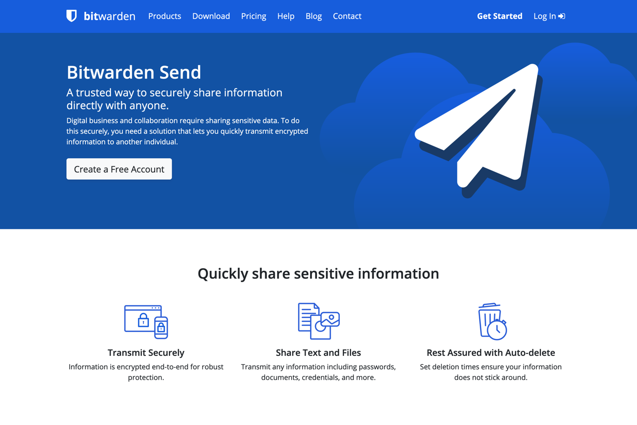 Bitwarden Send 更安全的隱私資料傳輸工具，傳送密碼讀取後自動刪除