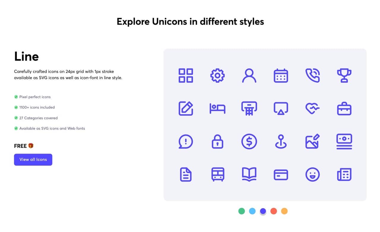 Unicons Icon Library