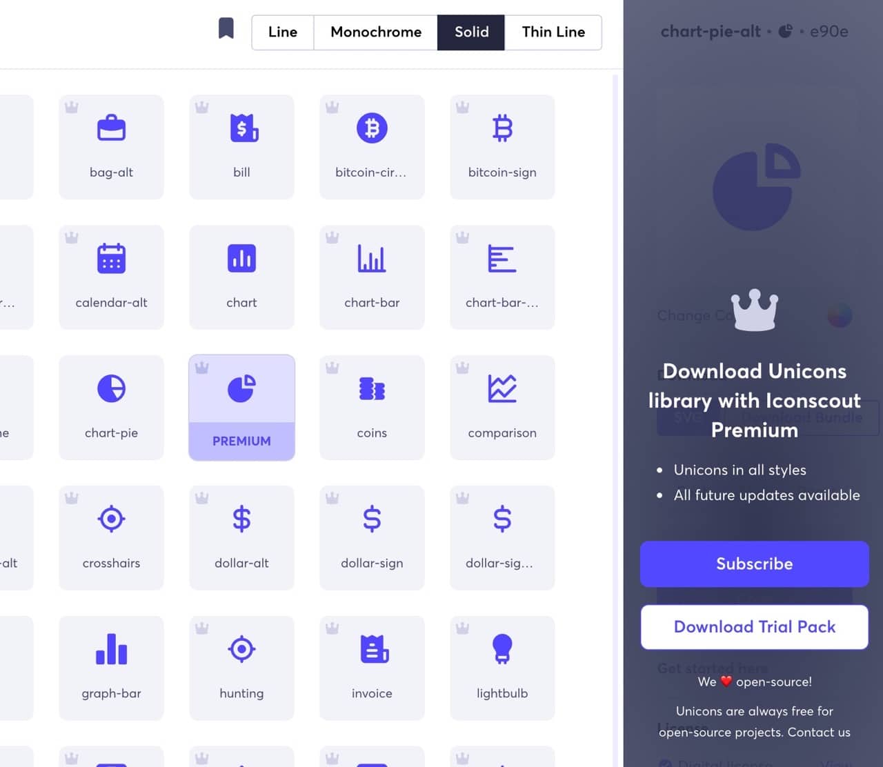 Unicons Icon Library