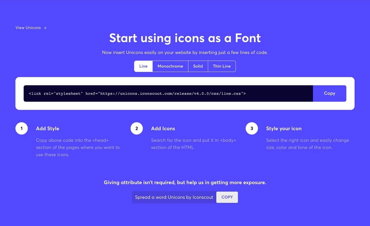 Unicons Icon Library