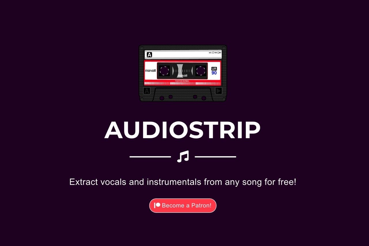AudioStrip 從任何歌曲分離出人聲和背景伴奏