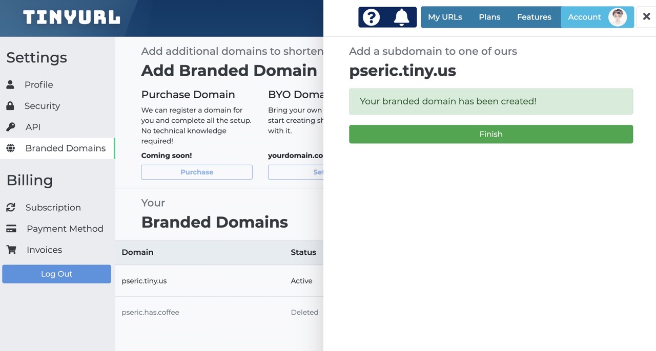 TinyURL Branded Domains