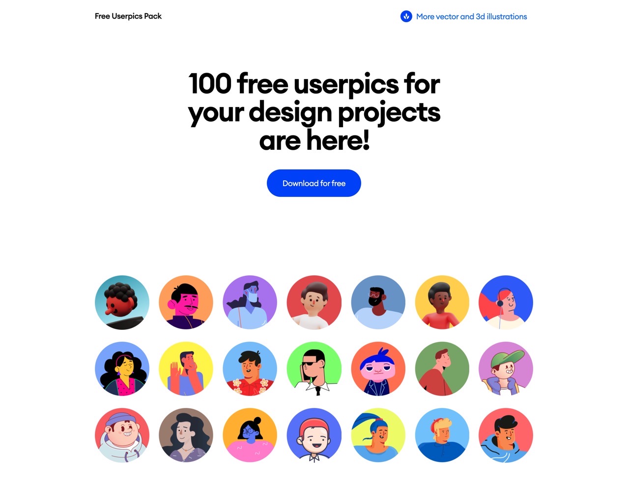Free Userpics Pack 免費下載 100 個多種色彩風格大頭貼素材