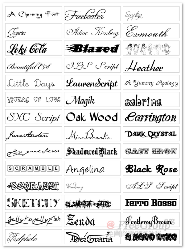Fonts 500 - 世界上最漂亮的五百種免費字型！