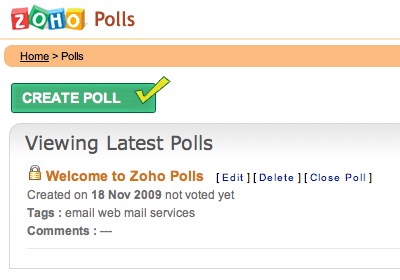 Zoho Polls 免費線上投票機，輕鬆建立問卷或票選活動