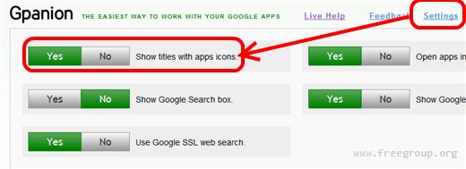 Gpanion 將所有 Google 服務整合在同個網頁，方便選取使用