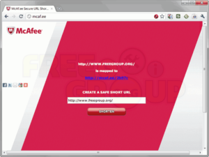 McAf.ee 來自 McAfee, 更安全的縮網址服務