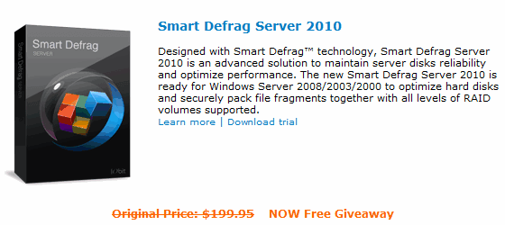 Smart Defrag Server 2010 Giveaway
