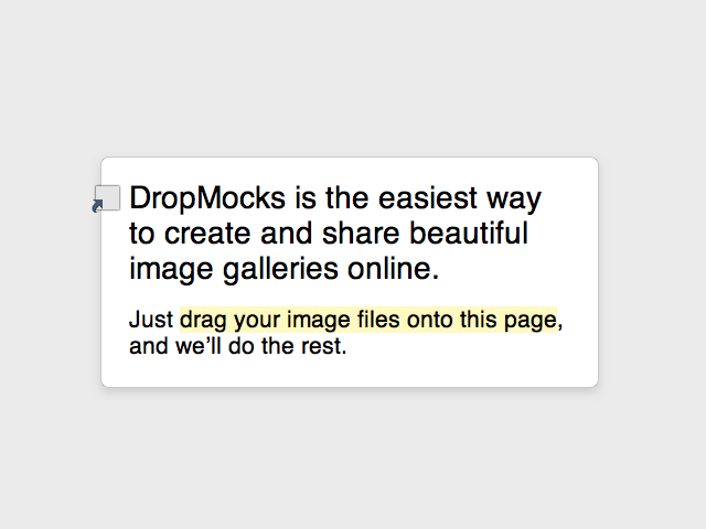DropMocks 將圖片拖曳至瀏覽器，立即建立線上相簿