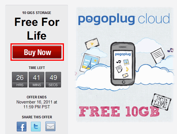 Pogoplug Cloud 限時 10GB 免費雲端空間，終身使用
