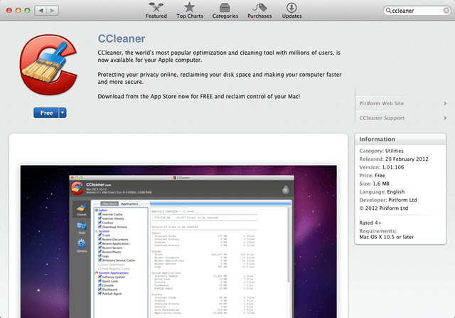 CCleaner for Mac 最好用的免費系統優化軟體，現已可在 App Store 免費下載