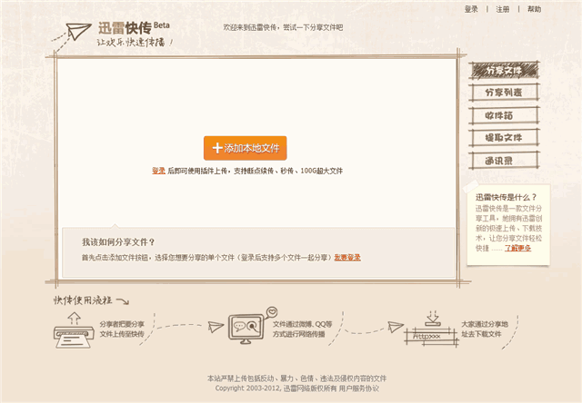 迅雷快傳 － 上傳速度快、檔案可保存七天的中文免空