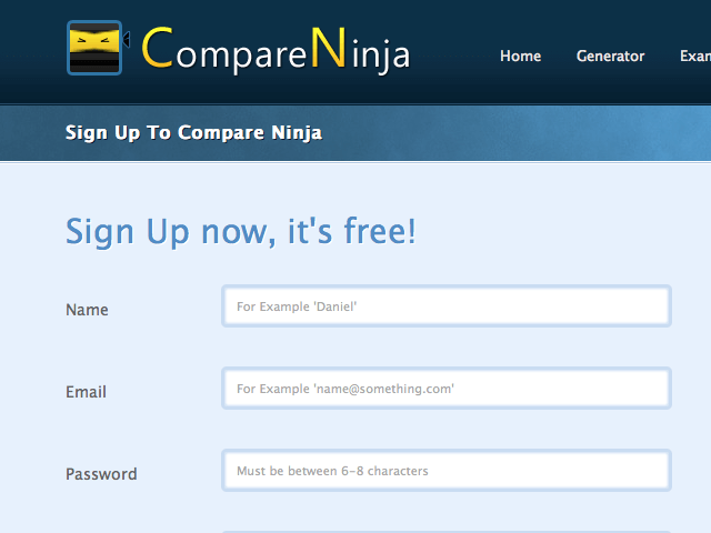 Compare Ninja 網頁比較表產生器，輕鬆製作漂亮的純 HTML & CSS 表格